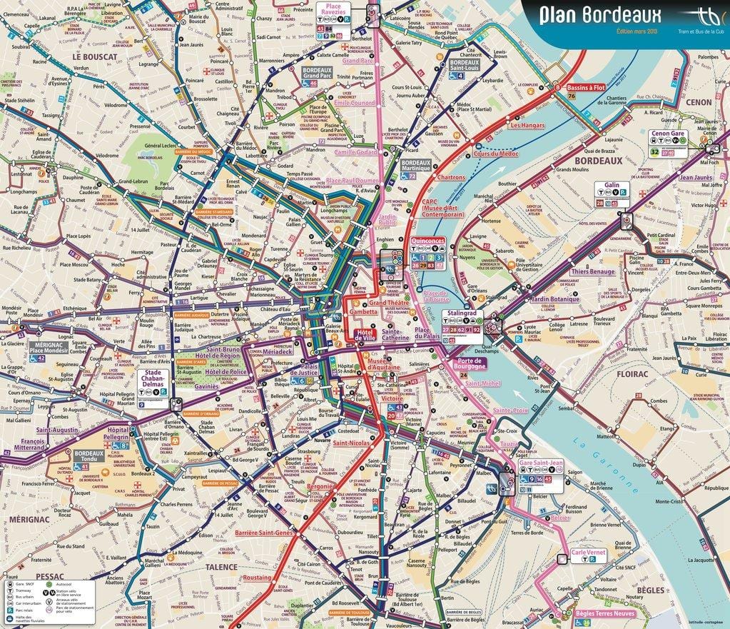 Bordeaux buss rutt karta