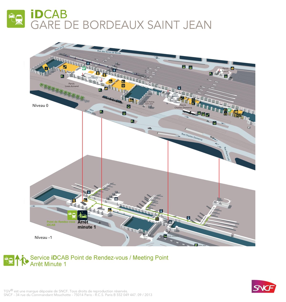 Bordeaux st jean tågstationen karta