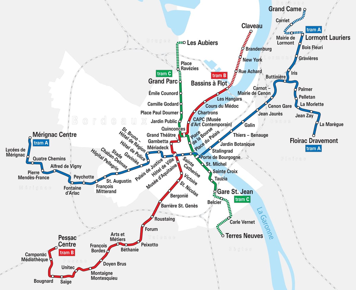 Bordeaux tågstation karta