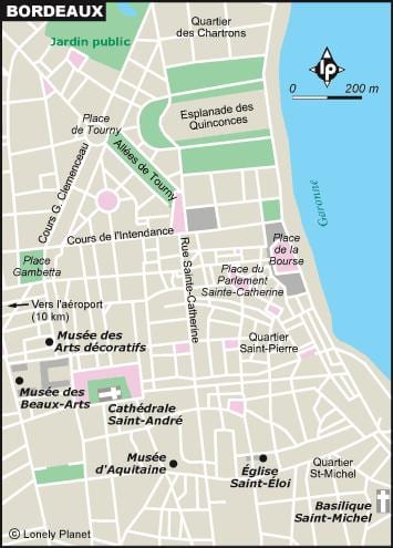 karta över Bordeaux trädgård