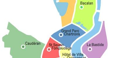 Karta över Bordeaux arrondissementet