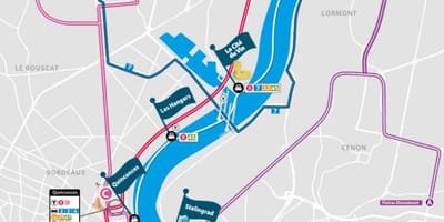 Karta över Bordeaux båt