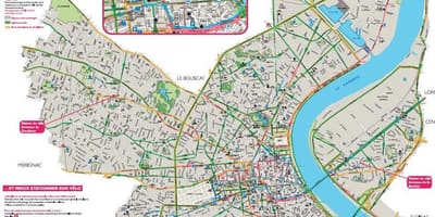 Karta över Bordeaux cykel