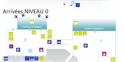 Karta över Bordeaux flygplats