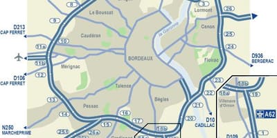 Bordeaux road karta