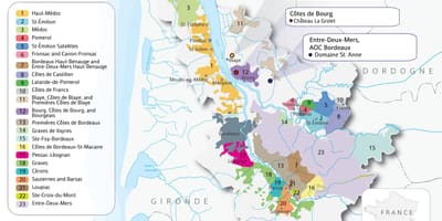 Karta över Bordeaux-slotten