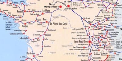 Bordeaux city spårvagn karta