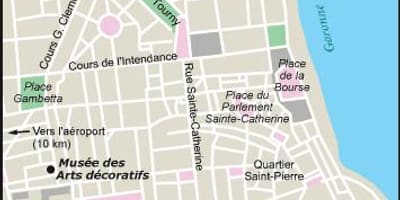 Karta över Bordeaux trädgård