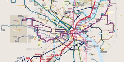 Karta över Bordeaux transit