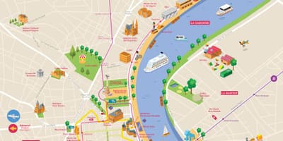 Bordeaux attraktion karta